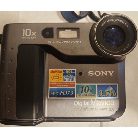 Sony MVC FD100 floppy disk 3.5" Digital LCD screen Mavica zoom Camera - Picture 2 of 9